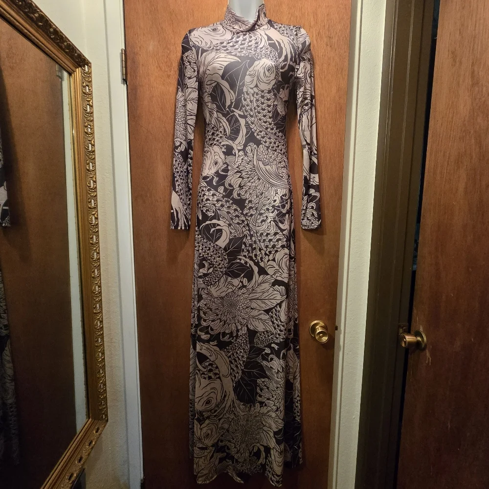 HOST PICK! 🎉🎈Commence tattoo design NWT sheer mesh long dress - Picture 2 of 9